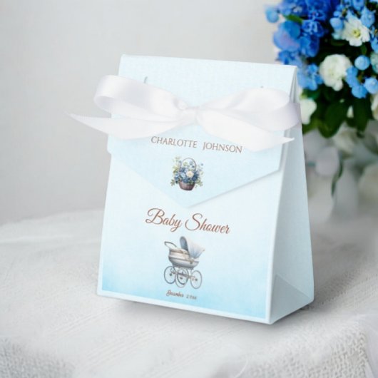 Blue Classic Boy Baby shower Bedankdoosjes