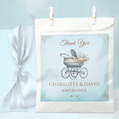 Blue  Classic Boy Baby shower Bedankzakje