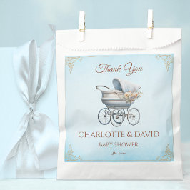 Blue  Classic Boy Baby shower Bedankzakje