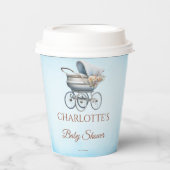Blue Classic Boy Baby shower Papieren Bekers (Voorkant)