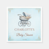 Blue Classic Boy Baby shower Servet (Voorkant)