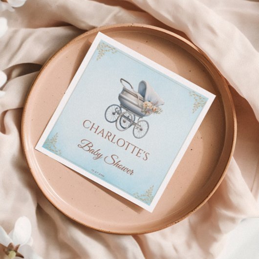 Blue Classic Boy Baby shower Servet