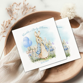 Blue Classic Bunny Peter Baby shower Papieren serv Servet