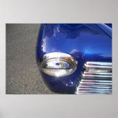 Blue Classic Car Poster (Voorkant)