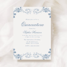  Blue Classic Elegant Quinceanera