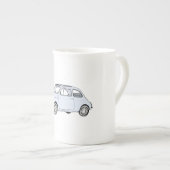 Blue Classic Fiat 500 Topolino Bone China Mok (Voorkant rechts)