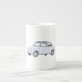 Blue Classic Fiat 500 Topolino Bone China Mok (Voorkant)
