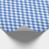 Blue Classic Gingham Pattern Pic Nic Cadeaupapier (Hoek)