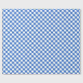 Blue Classic Gingham Pattern Pic Nic Cadeaupapier (Vlak)
