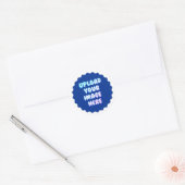 Blue Classic Round Sticker with a Business Logo (Envelop)
