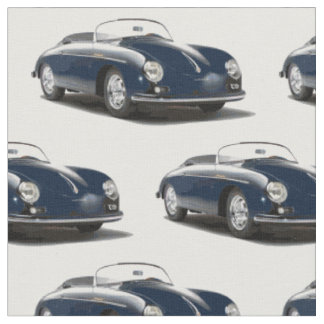 Blue Classic Sports Car Fabric Stof
