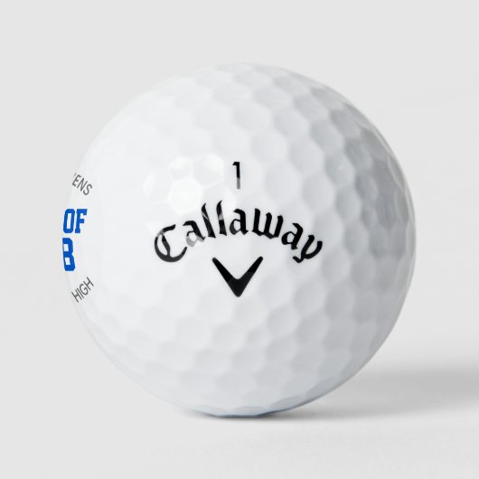 Blue Classic Varsity Afstuderen Klasse Cadeau Golfballen (Logo)