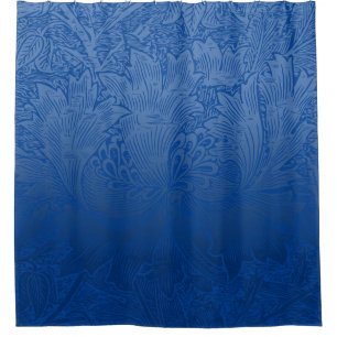 Blue Classic William Morris Floral Shower Curtain Douchegordijn