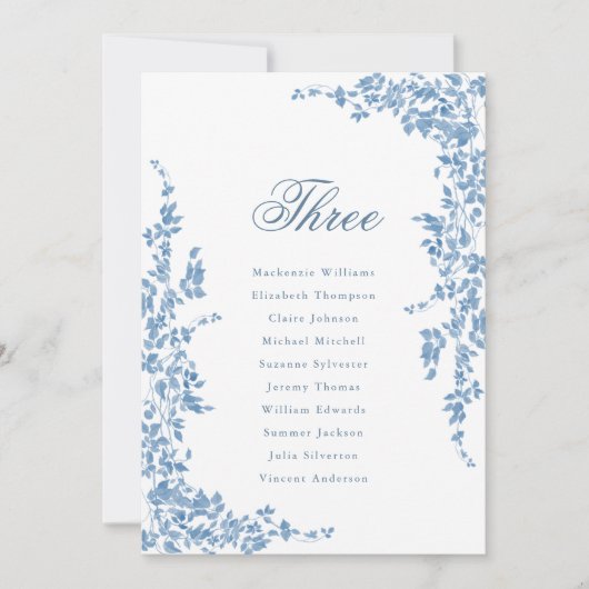 Blue Classic Zitkaart Kaart  Bloemen (Voorkant)