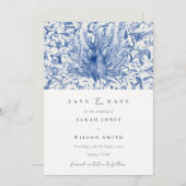 Blue Classy Waterverf Peacock Flora Kaart (Voorkant / Achterkant)