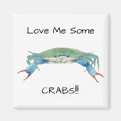Blue Claw Crab Magneet (Voorkant)