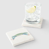 Blue Claw Crab Stenen Onderzetter (Zijkant)