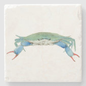 Blue Claw Crab Stenen Onderzetter (Voorkant)