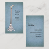 Blue Cleaner Cleaner Service Visitekaartje (Voorkant / Achterkant)