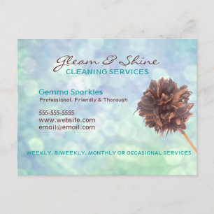 Blue Cleaning Services Business card postcard Briefkaart