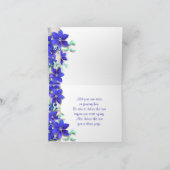 Blue Clematis Custom Bedankt voor je briefkaart (Binnen)