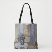 Blue Clematis in de Studio van de kunstenaar, Anna Tote Bag (Voorkant)
