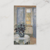 Blue Clematis in de Studio van de kunstenaar, Anna Visitekaartje (Achterkant)