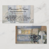 Blue Clematis in de Studio van de kunstenaar, Anna Visitekaartje (Voorkant / Achterkant)