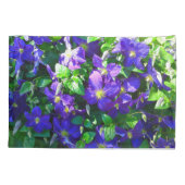 Blue Clematis Pillow Hoesje Kussensloop (Achterkant)