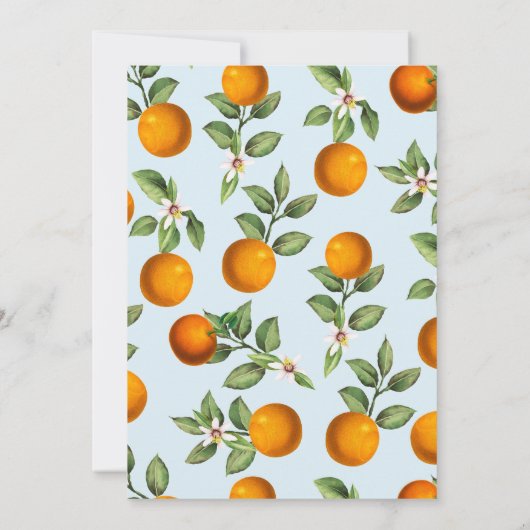 Blue Clementine Sinaasappels Little Cutie Baby sho Kaart (Achterkant)