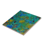 Blue Cliff Chrysocolla Tegeltje (Zijkant)