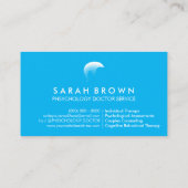 Blue Clinical Psychology Doctor Visitekaartje (Achterkant)
