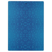 Blue clipboard with a metallic clip klembord (Achterkant)