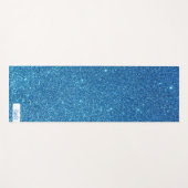 Blue Close-up Glitter met Jouw naam Yoga Mat (Voorkant (horizontaal))