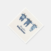 Blue Clothesline Baby shower Servet (Hoek)