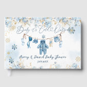 Blue ClothestLine Cold Outside Baby Boy Shower Gastenboek (Voorkant)