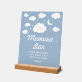 Blue Cloud 9 Baby shower Momosa Bar Acryl Bord (Hoek)
