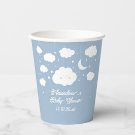 Blue Cloud 9-baby shower Papieren Bekers
