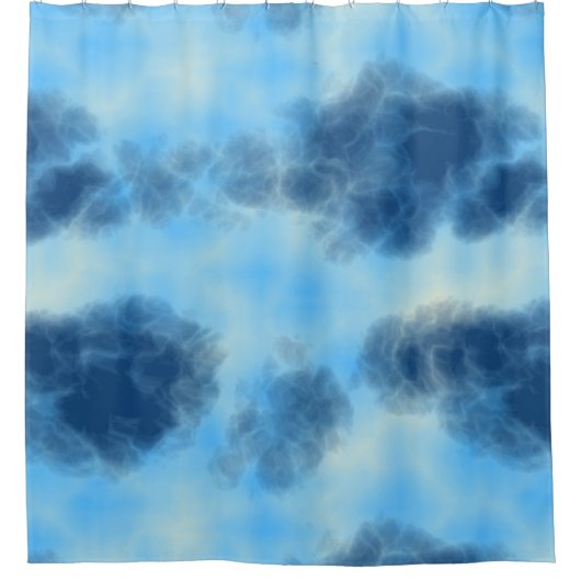 Blue Cloud art Douchegordijn (Voorkant)