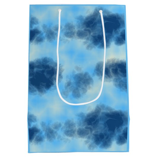 Blue Cloud art Medium Cadeauzakje (Achterkant)