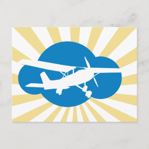Blue Cloud & Aviation Plane Briefkaart