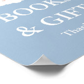 Blue Cloud Baby shower Boeken en geschenken Poster (Hoek)