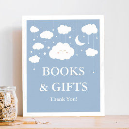 Blue Cloud Baby shower Boeken en geschenken Poster