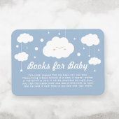 Blue Cloud Baby shower Book Request Informatiekaartje
