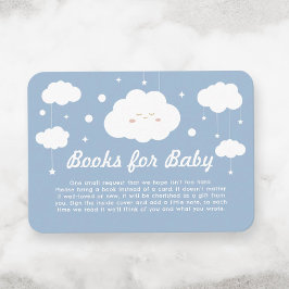 Blue Cloud Baby shower Book Request Informatiekaartje