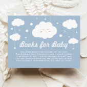 Blue Cloud Baby shower Book Request Informatiekaartje