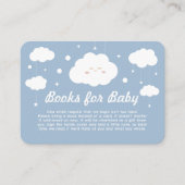 Blue Cloud Baby shower Book Request Informatiekaartje (Voorkant)