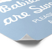 Blue Cloud Baby shower Favoriet Poster (Hoek)