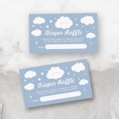 Blue Cloud Baby shower luierkaartje Informatiekaartje