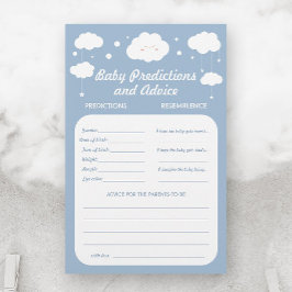 Blue Cloud Baby shower voorspellingen spel